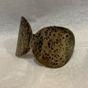 WM Rogers Hammered Silver Cuff Bracelet